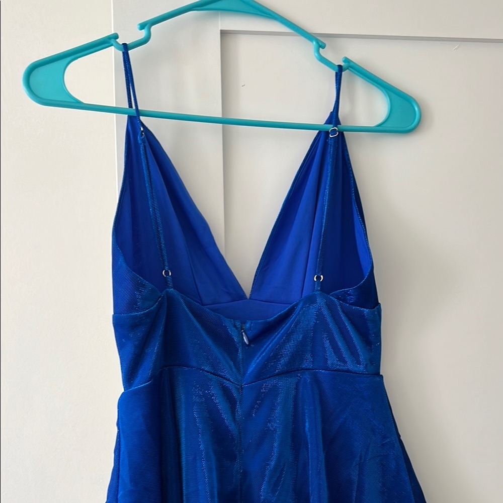Elegant Blue Tiered Maxi Dress - Picture 7 of 8